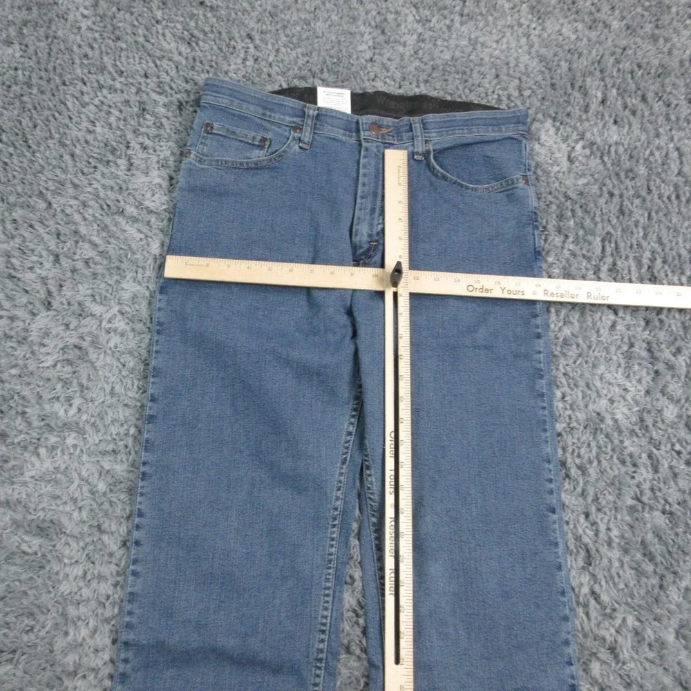 Wrangler Authentics Jeans Mens 34x30 Blue Denim Straight Leg Stretch 34x30* NWT